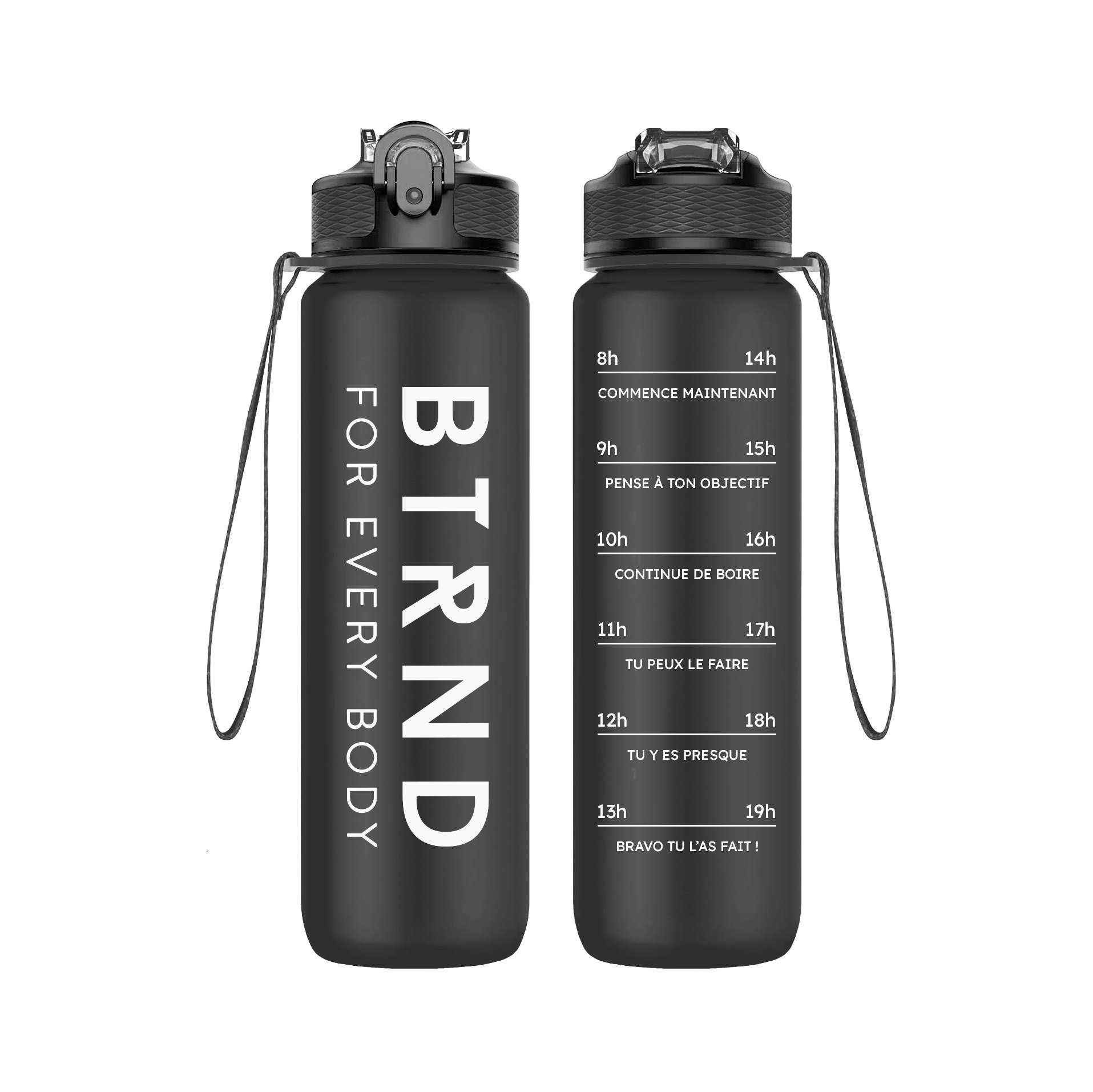 Gourde de fitness BTRND Hydra 1000ml (Black Charcoal)